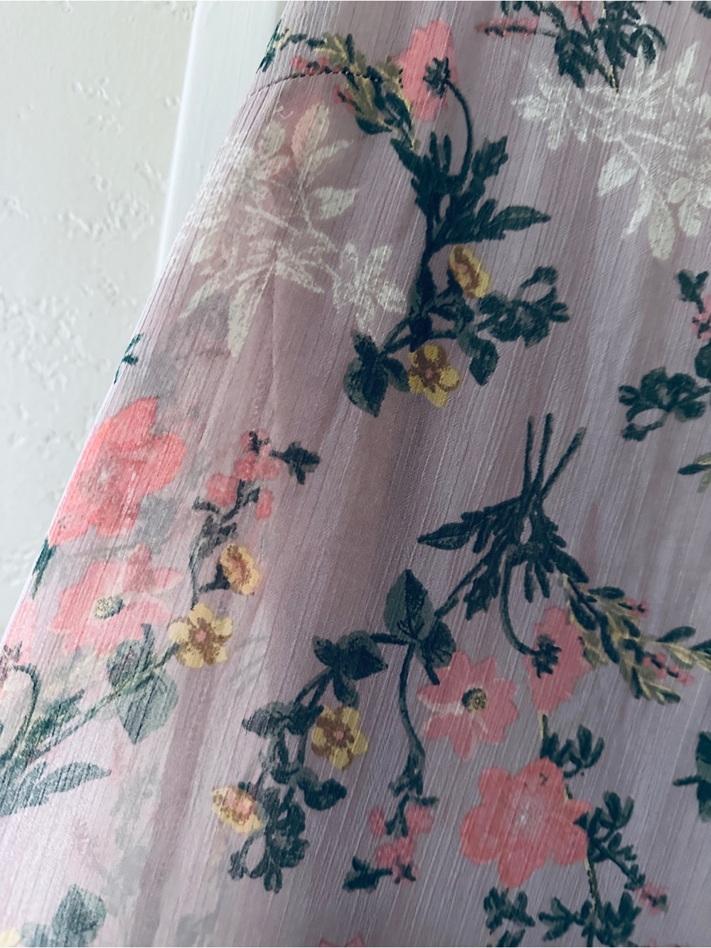Asymmetrical Ruffle Dress-Size Small -Dusty Pink Floral -by New Look - Picture 7 of 12